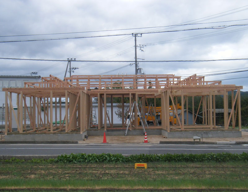 木造平屋建築中｜風景をご紹介